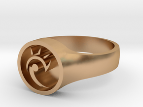 Gwendolyn’s Wartlop Glyph Small Face Ring in Polished Bronze: 5.5 / 50.25