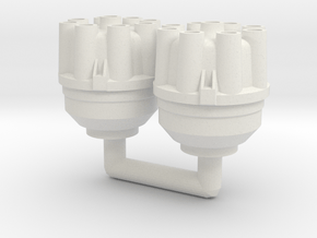 1/8 Pre-Drilled Distributors (pair) in White Natural Versatile Plastic