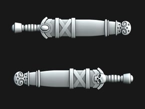 Greek Swords in Scabbard (Short Version) in Tan Fine Detail Plastic: Medium
