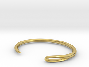 Needle Cuff in Polished Brass: Small