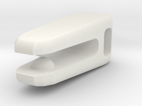 Pendant Clip for Instrument Picks ≤ 0.9mm in White Natural Versatile Plastic