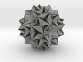 10. Great Dirhombicosidodecahedron - 1 Inch in Gray PA12