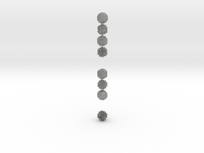 Self-Intersecting Snub Quasi-Regular Polyhedra 1in in Gray PA12