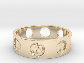 Jillian's Moon Ring in 14k Gold Plated Brass: 5.25 / 49.625
