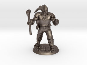 Half giant with hammer and mining equipment in Polished Bronzed-Silver Steel