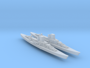 2pk German Scharnhorst class battleship 1:2500 WW2 in Smooth Fine Detail Plastic