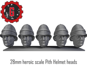 28mm Heroic scale Pith helmets in Tan Fine Detail Plastic: Small