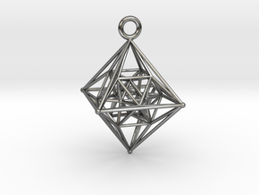 The 6th 4D Platonic Hypersolid - 24 Cell Octaplex in Polished Silver