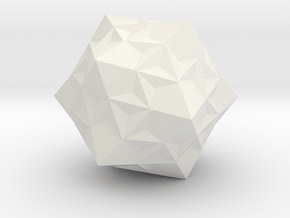 01. Medial Pentagonal Hexecontahedron - 1 In in White Natural Versatile Plastic
