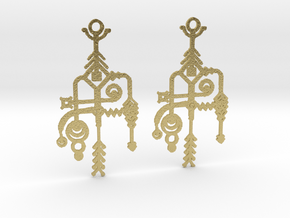  Lightweight Recycled Gateway Earrings  in Natural Brass