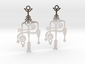  Lightweight Recycled Gateway Earrings  in Rhodium Plated Brass