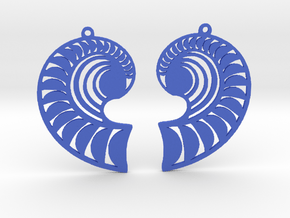 Conch Shell Earrings in Blue Processed Versatile Plastic