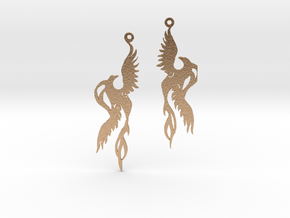  Firebird Phoenix Earrings  in Natural Bronze