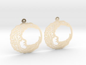 Moon Earrings in 14k Gold Plated Brass