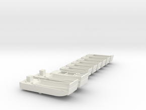 1/400 Scale Landing Craft Set in White Natural Versatile Plastic