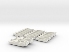 1/400 Scale APA Boat Set in White Natural Versatile Plastic