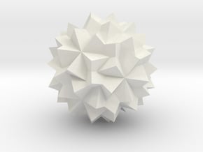 04. Great Inverted Pentagonal Hexecontahedron -1in in White Natural Versatile Plastic