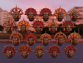 10-20x Sanguine Angels Death Masks  in Tan Fine Detail Plastic: Small