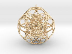 centere universe pendant4. in 14k Gold Plated Brass