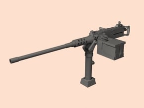 1/24 M2 Browning machinegun WW2 tank mount in Tan Fine Detail Plastic