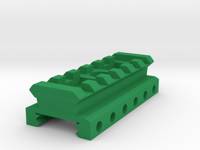 Rival Rail to Picatinny Rail Adapter (6 Slots) in Green Processed Versatile Plastic