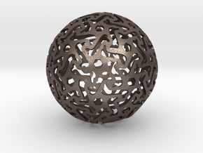 Bone Sphere in Polished Bronzed Silver Steel
