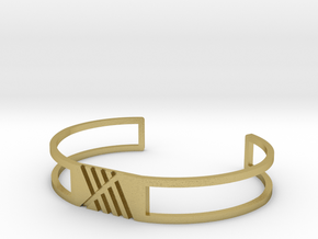 pulseira_homem_M_PULSEIRA_ESQUELETO_stripped in Natural Brass