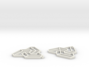 IMPOSSIBLE | Modern Earing in White Natural Versatile Plastic