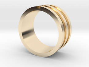 colecao_homem_aneis_revolve_22.3_MM_STL in 14k Gold Plated Brass