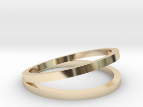 PENDENTE_DOIS_CIRCULOS_PERFEITOS in 14k Gold Plated Brass