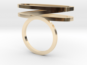 ANEL_3_ELIPSES_Nº12_20.6 MM in 14k Gold Plated Brass