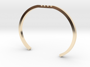 Striped Bangle 01 in 14k Gold Plated Brass: Large