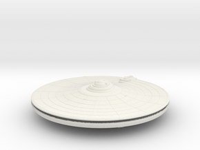 1000 TMP saucer hull split in White Natural Versatile Plastic