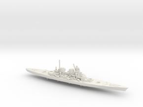 German Battleship H-39 Separate Turrets V1 in White Natural Versatile Plastic: 1:1800