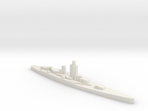 French Dunkerque battleship 1:3000 WW2 in White Natural Versatile Plastic