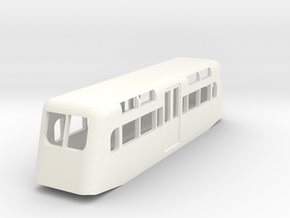 Southend Pier Railway style trailer car in 009 in White Processed Versatile Plastic