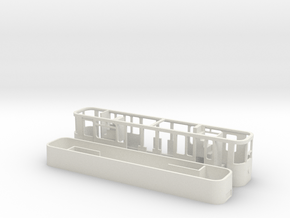 Seaton Tramways Car 12 (mark 1 Double Deck) in 009 in White Natural Versatile Plastic