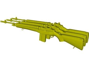 1/6 scale Springfield Armory M-14 rifles x 3 in Smooth Fine Detail Plastic