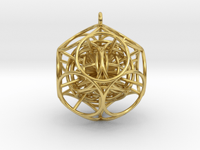 Alpha pendant in Polished Brass