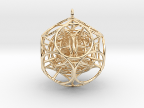 Alpha pendant in 14k Gold Plated Brass