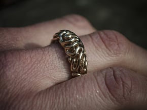 Reaction Diffusion - Ring Nr. 8 (Size J) in Polished Bronze