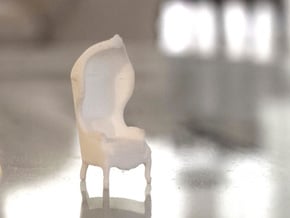 Armchair-Roof 1/2" Scaled in Tan Fine Detail Plastic
