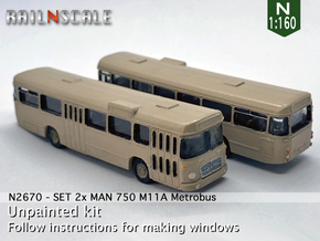 SET 2x MAN 750 HO M11A (N 1:160) in Tan Fine Detail Plastic