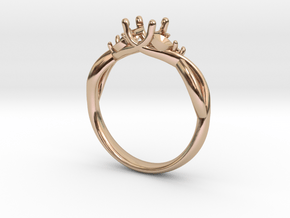 Crossover Solitaire with Marquise size 7.5 NO STON in 14k Rose Gold