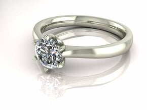 Classic tulip Solitaire 3 NO STONES SUPPLIED in Fine Detail Polished Silver