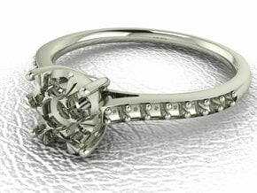 Illusion setting NO STONES SUPPLIED in 14k White Gold