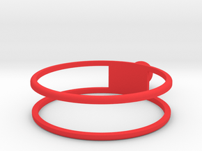 Ball point bangle in Red Processed Versatile Plastic