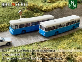 SET 2x MAN 750 HO M11A "München" (N 1:160) in Tan Fine Detail Plastic