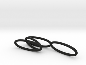 Hoola hoop necklace in Black Natural Versatile Plastic
