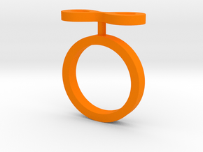 Infinit ring 02 in Orange Processed Versatile Plastic: Small